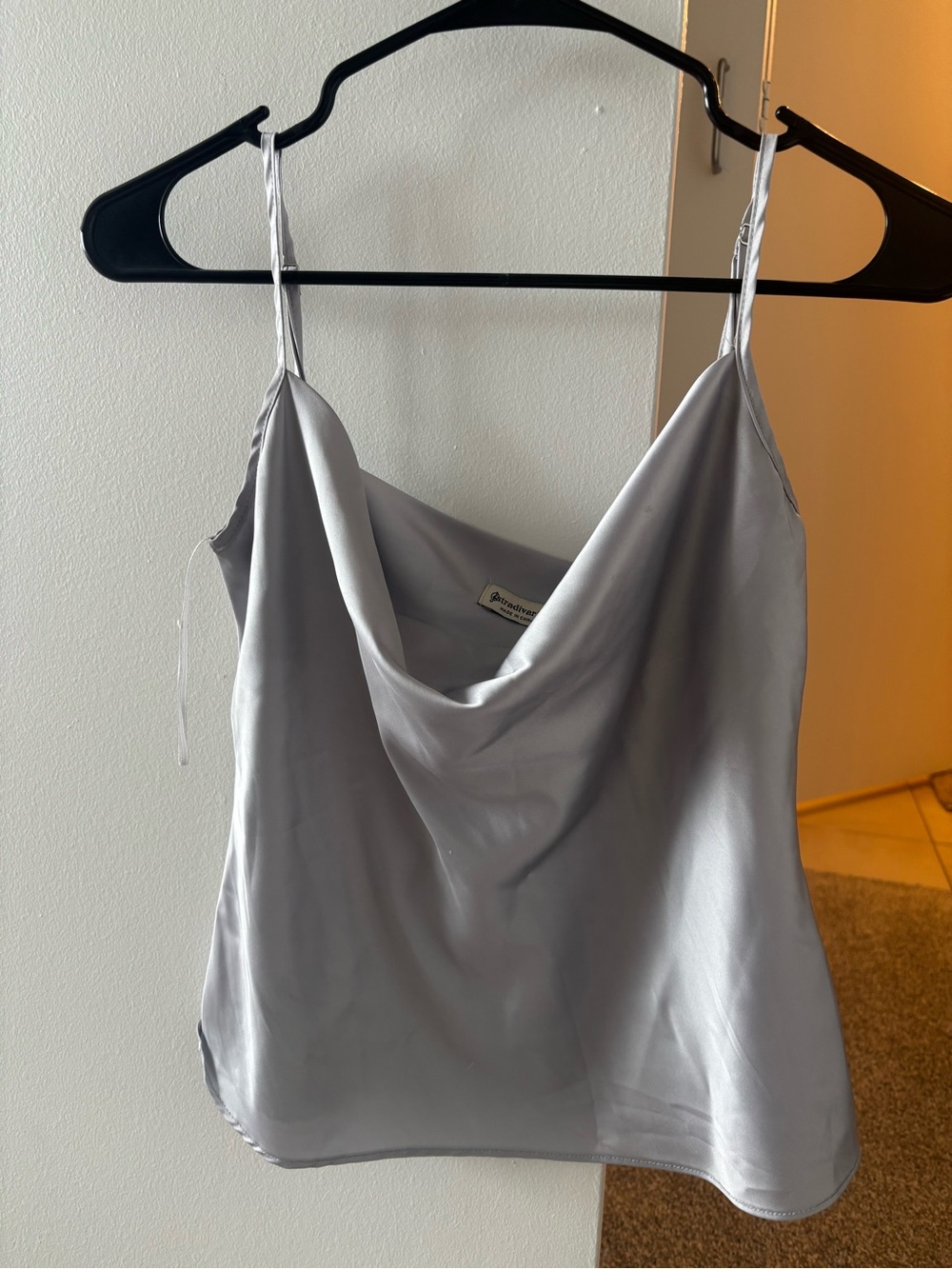 Silver Satin blouse